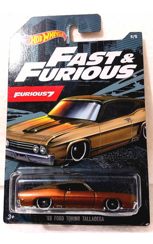 Hot Wheels 69 Ford Gran Torino Talladega Rapido Y Furioso