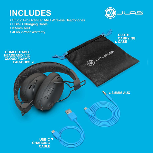 Jlab Studio Pro Anc Auriculares Inalámbricos Bluetooth...