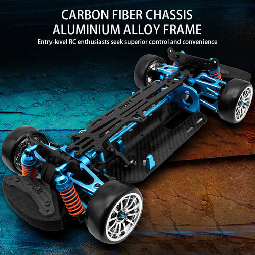 Kit De Cuadro De Coche 1:10 Rc 4wd De Plástico Y Carbono Par