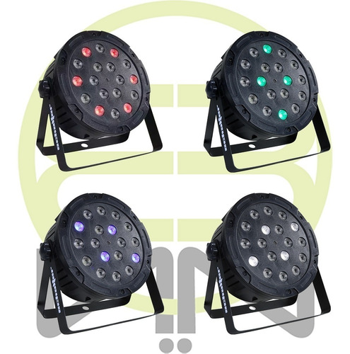 Imagen 7 de 8 de Cañon Led 18x3 Rgb Dmx Plastificado (3 Piezas)