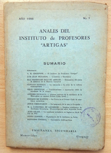Anales Del Instituto De Profesores Artigas 