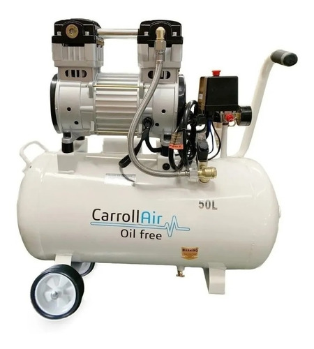 Compresor de aire eléctrico portátil Carroll CAR-HSUD1500X1X50L monofásico 50L 2hp 110V 60Hz blanco