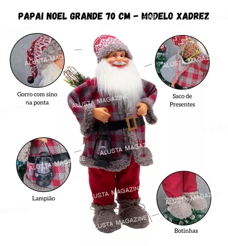 Enfeite Natal Boneco Papai Noel - Bom Preço Magazine