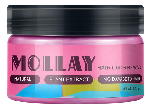Mollay Wash Out - Cera Temporal Para El Cabello, Color Rosa