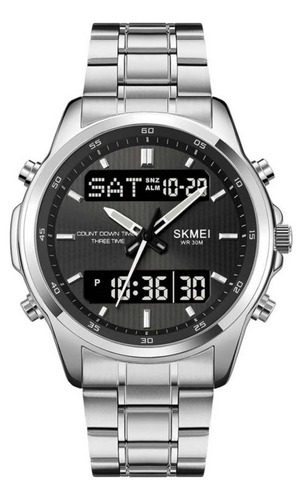 Reloj Skmei 2049 Hombre Acero Inoxidable Dualtime Sumergible