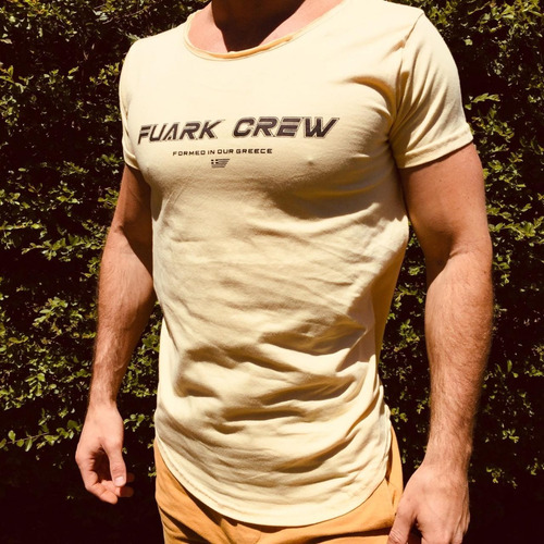 Remera Algodon Fuark Crew Gym Culturismo Crossfit Fitness