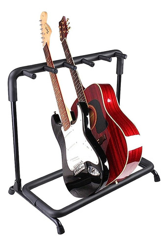 Aw 5 Five Holder Multi Guitar Folding Stand Band Stage Bass 