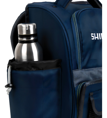 Mochila de pesca Shimano XL Lubg-15 con 4 fundas color azul