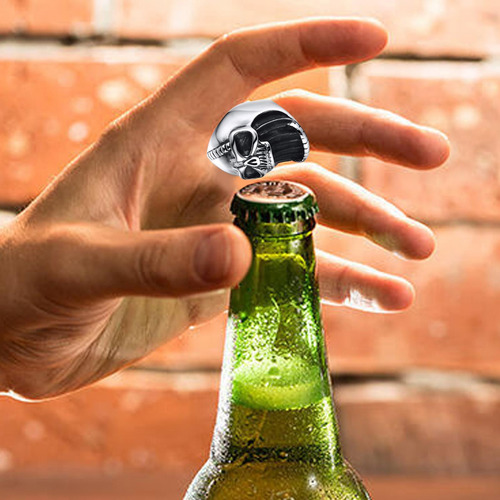 Anillos Abrebotellas Con Calavera Anillo Con Abridor De Bote