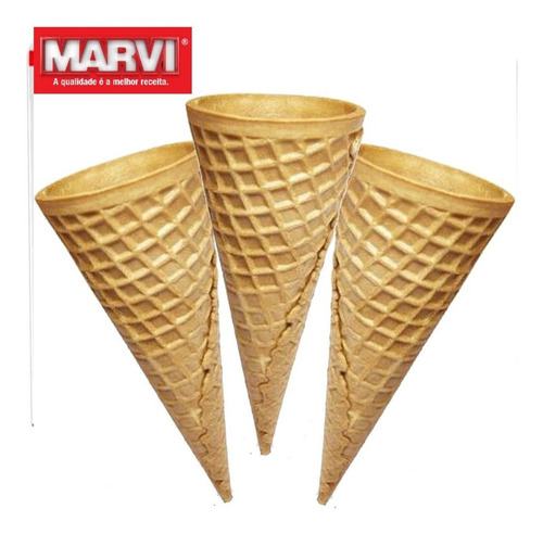 Cone Casquinha Sorvete Marvi Biscoito Doce Caixa Com 300 Un