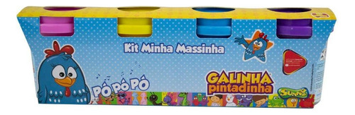 Ki-massa Galinha Pintadinha -kit Minha Massinha -sunny Cor Rosa, Amarelo, Azul, Roxo