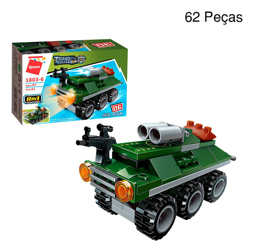 Bloco De Montar 8 Em 1 361 Peças Militar Combat Zones Series