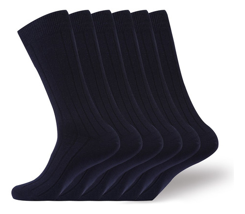 Enerwear Paquete De 6p Outlast - Calcetines De Vestir De Neg