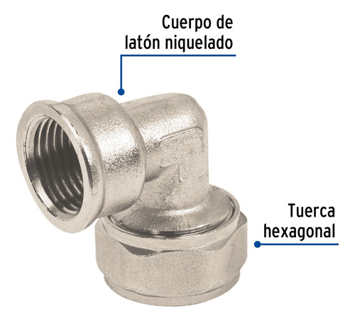 Codo 90° Para Pealpe, 1/2', Con Rosca Hembra, Foset 45922