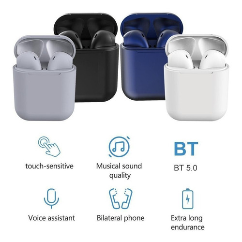 Auriculares Inalambricos Bluetooth In Ear Recargable Usb I12