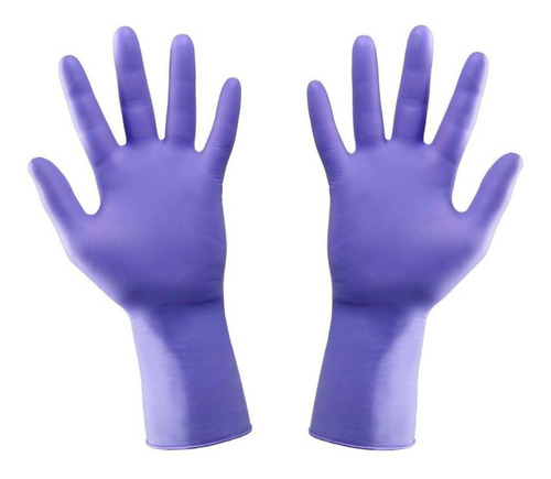 Guantes De Nitrilo Mediglove Color Lavanda/lila X 100u