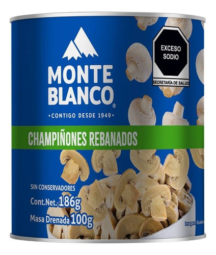 Champiñones Monteblanco Rebanados 186 G