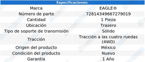 Soporte Transmisión Trasero Dodge Ram 1500 V8 4.7l 06-08