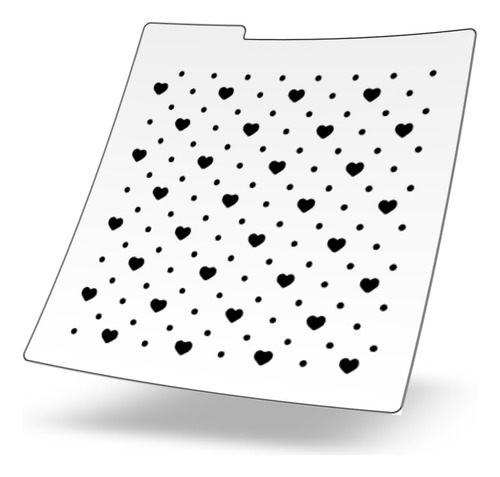 Stencil Reusable Galletas - Corazones Y Puntos 