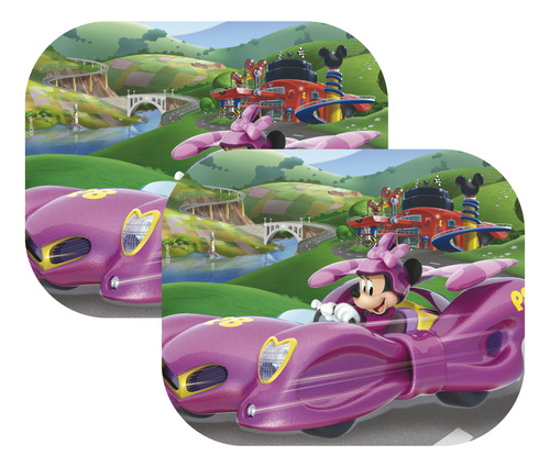 Cortina Auto Lateral Plegable Disney Minnie Sobre Ruedas