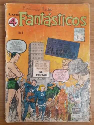 Cómic Los 4 Fantásticos Número 9 La Prensa 1963