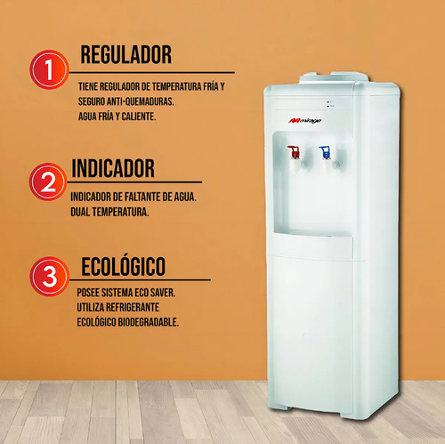 Dispensador De Agua Mirage Disx 10 127v Blanco