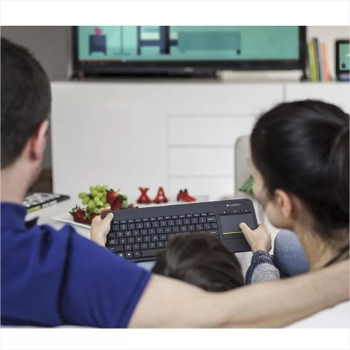 Imagen 7 de 9 de Teclado Inalámbrico Logitech Touch K400 Plus · Pc Tv Android