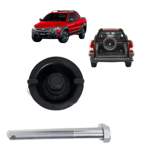 Kit Porca E Parafuso Pneu Estepe Fiat Strada Cabine Dupla