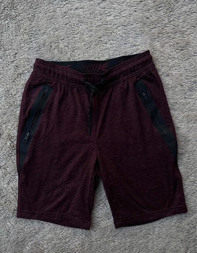Short De Algodón American Eagle Talla S Color Vino (Usado)