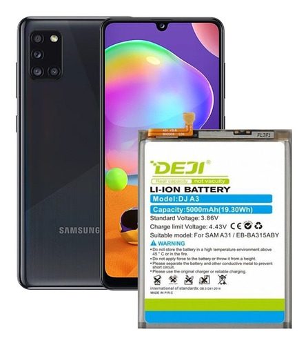 Batería De Litio Para Samsung Galaxy A31 5000mah Marca Deji 