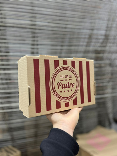 Cajas 23x15x09 Día D' Padre. Impresión Estándar X 100und Marrón Claro