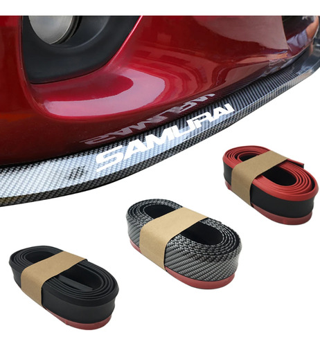 Lip Universal Spoiler Flexible Samurai 2.5m Seat Mazda Vw Negro-rojo