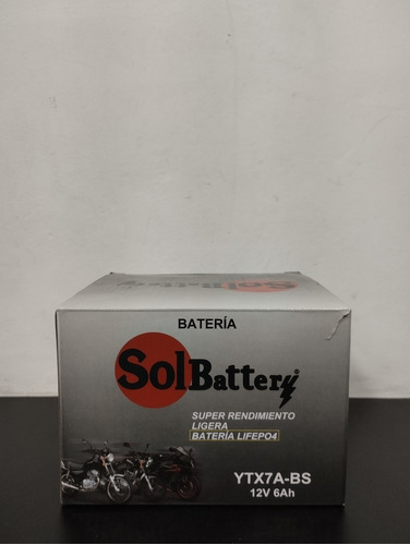 Bateria Solbattery Ytx7l-bs, Dr200,tx200, Outlook, Hj, Cool
