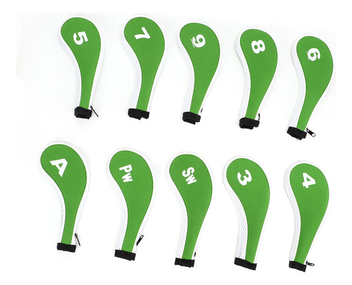 Gv Juego De 10 Fundas Para Cabeza De Hierro De Golf Con