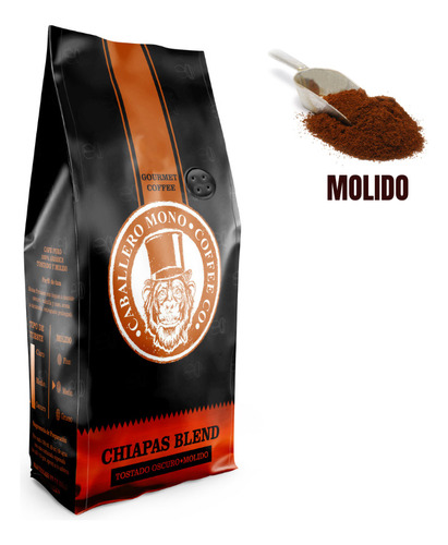 Café Gourmet Caballero Mono - Chiapas - Tostado Oscuro 500 G