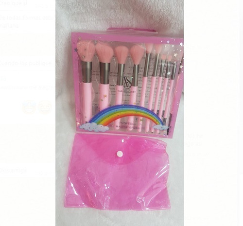 Set De 9 Brochas Arcoiris Sarah Beauty