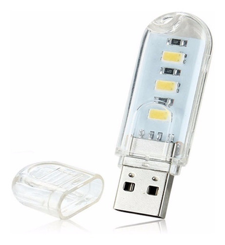 Mini Lampara Usb  De 3 Led  Portatil Para Pc Laptop Llavero