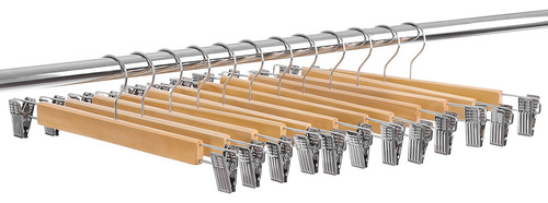 Set De 12 Perchas Songmics De Madera Para Pantalones Girato