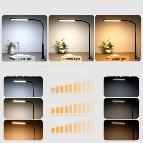 Branco - 60 Cm - Lâmpada De Mesa Led De 10 W Com Braço Flexí