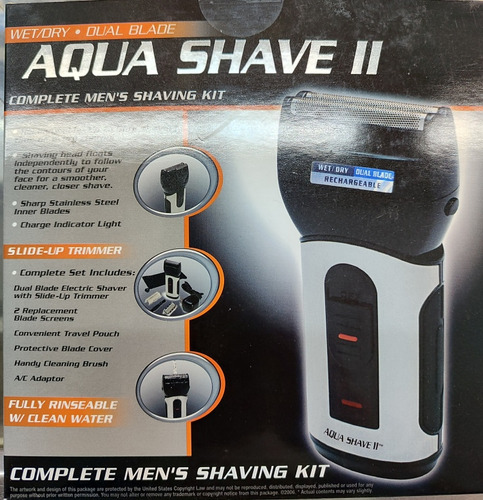 Rasuradora Aqua Shave Ii Recargable 