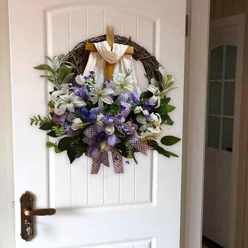 M Guirnalda Hecha A Mano De La De Pascua Para La Puerta