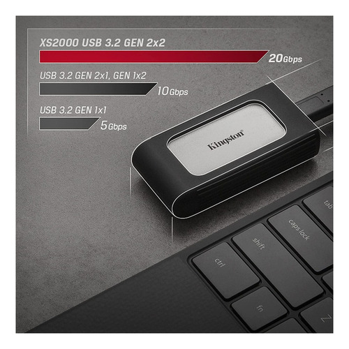 Disco Externo Ssd 500gb Kingston Xs2000 Usb C 3.2 20gbps