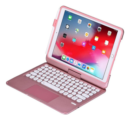 Funda Con Teclado Ini / Para iPad 10.2  Y 10.5  /rose Gold