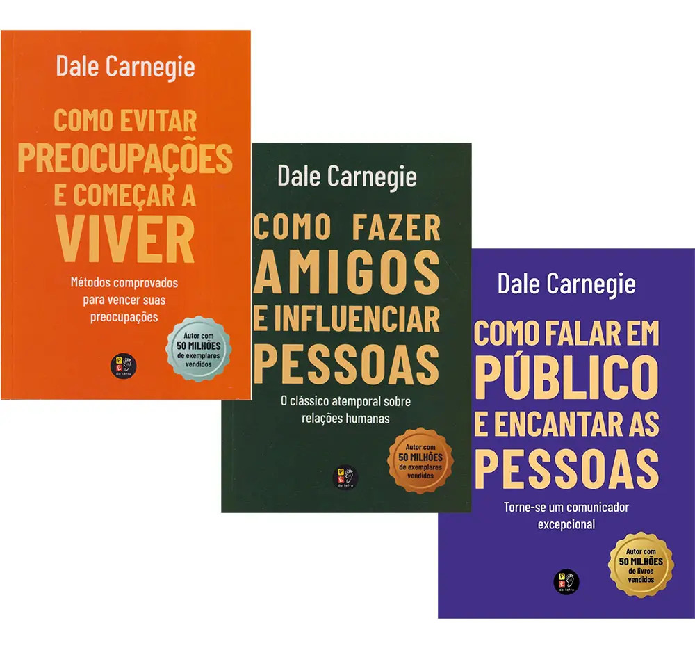 Autoajuda Grandes Obras, De Dale Carnegie, Vol. 3 Volumes. Editora Pé Da Letra, Capa Mole (2026) - 376 Páginas
