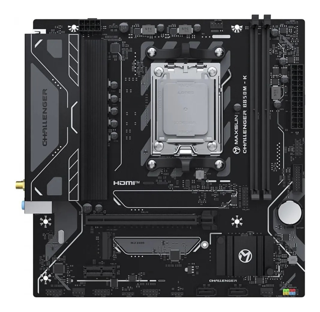 Placa Mãe Maxsun Challenger B850m-k Wifi, B850, Am5, Matx