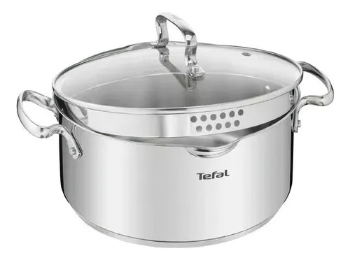 Olla Cacerola Profunda Tefal Duetto 24cm Acero Inoxidable 