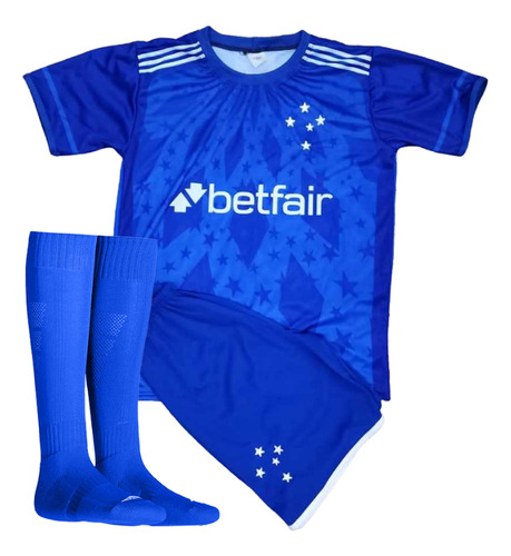 Conjunto Infantil E Juvenil Do Cruz3ir0 Azul + Meião 2025 Azul 10