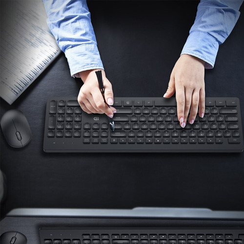 Fd Sem Fio Ik7300 Teclado & Mouse Combo 2.4 Ghz Côncavo