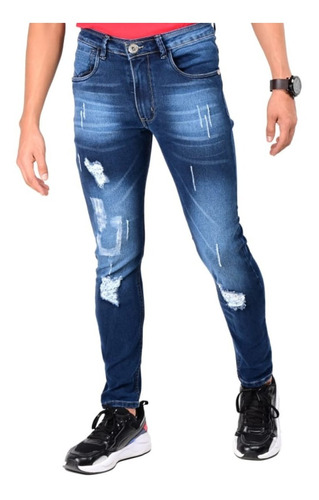 Pantalon Skinny De Mezclilla Strech De Hombre Kings Jeans 07