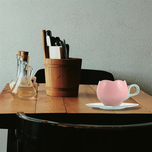 Juego De Tazas De Café De Cerámica Con Diseño De Tulipán Y